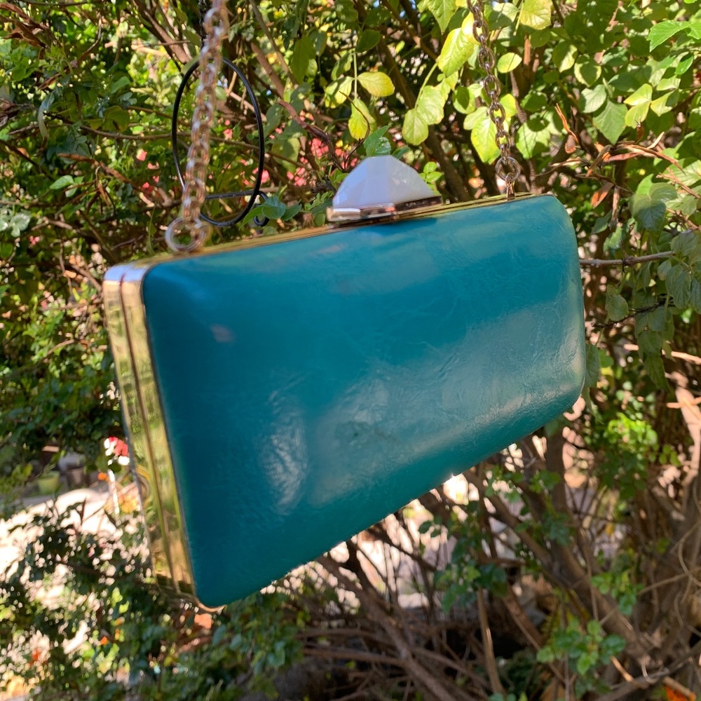 Trina Turk Turquoise Evening Bag